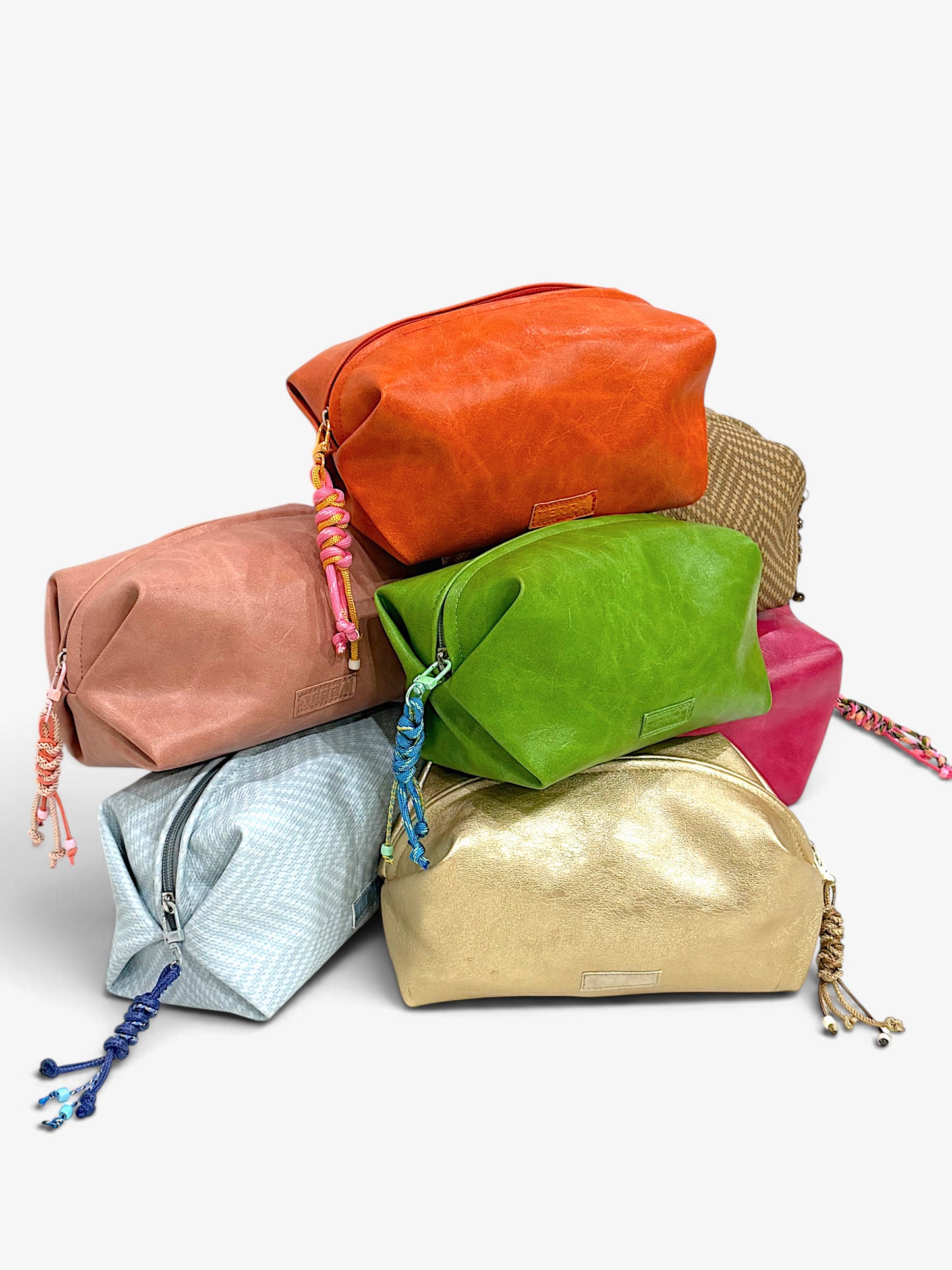 Orange vanity pouch