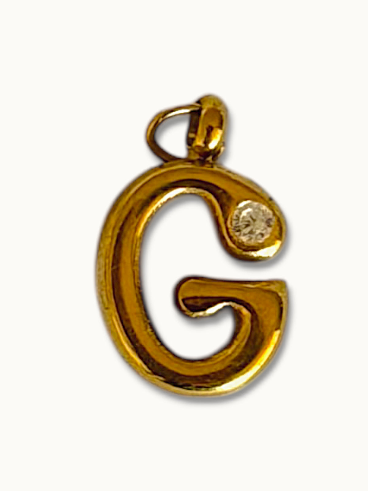 Initial Charm – G – Stainless Steel