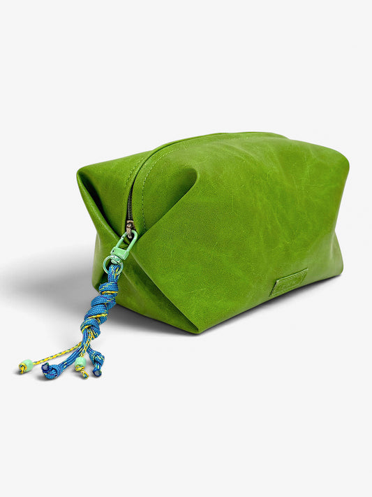 Moss green vanity pouch