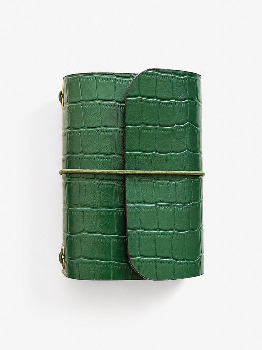 Green Croc Mini Journal
