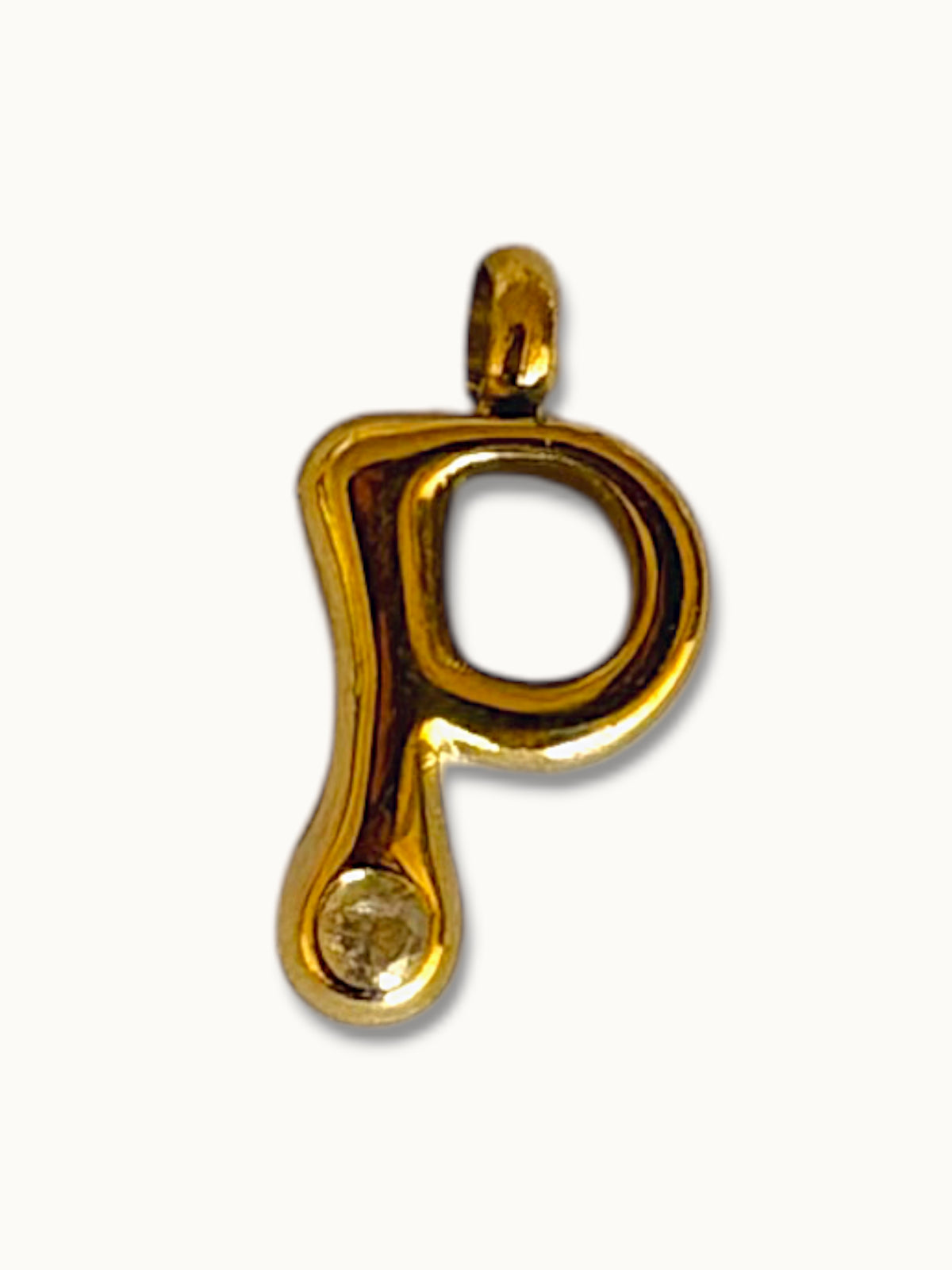 Initial Charm – P – Stainless Steel