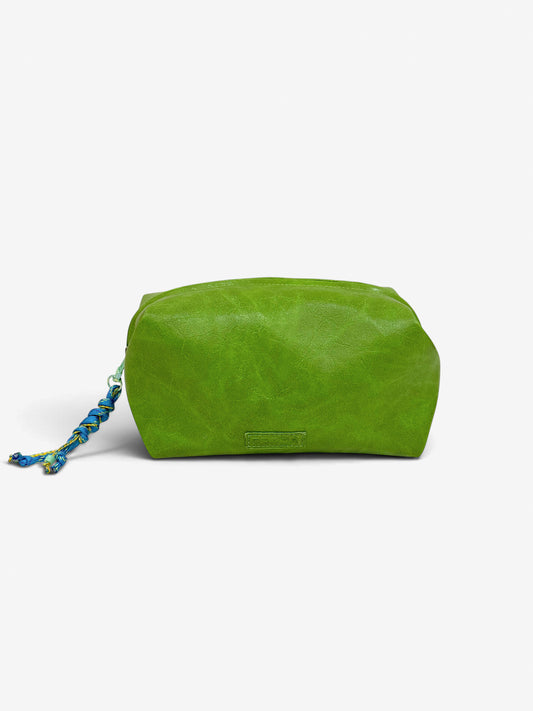 Moss green vanity pouch