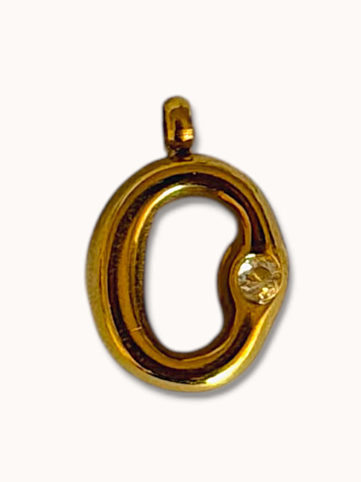 Initial Charm – O – Stainless Steel