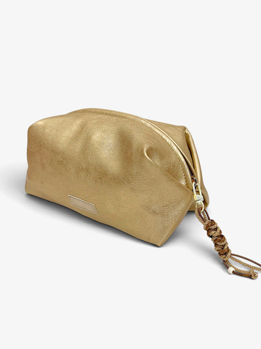 Gold vanity pouch