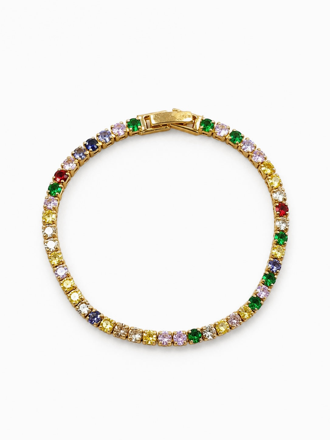 Colored tennis bracelet