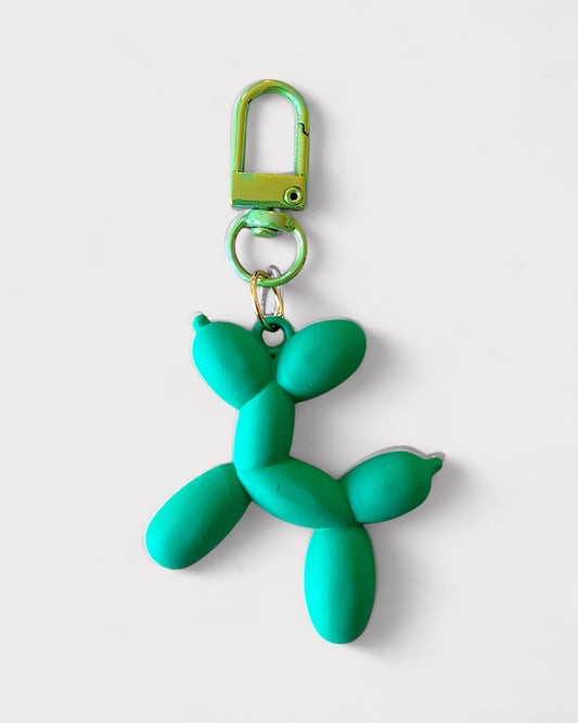 Matte green balloon dog charm