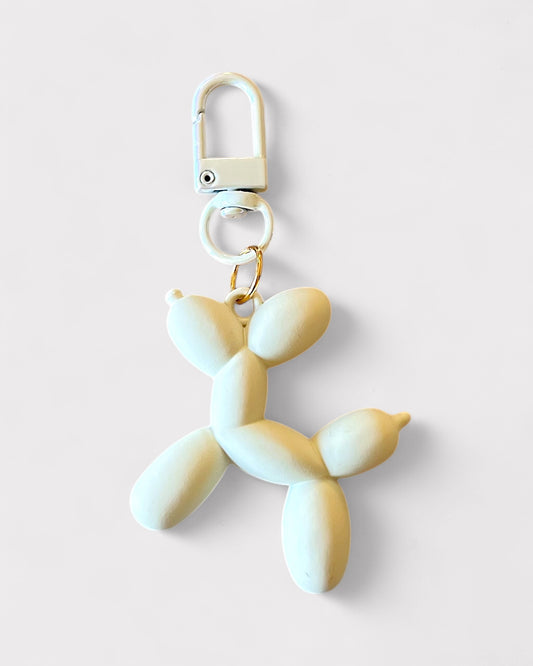 Matte white balloon dog charm