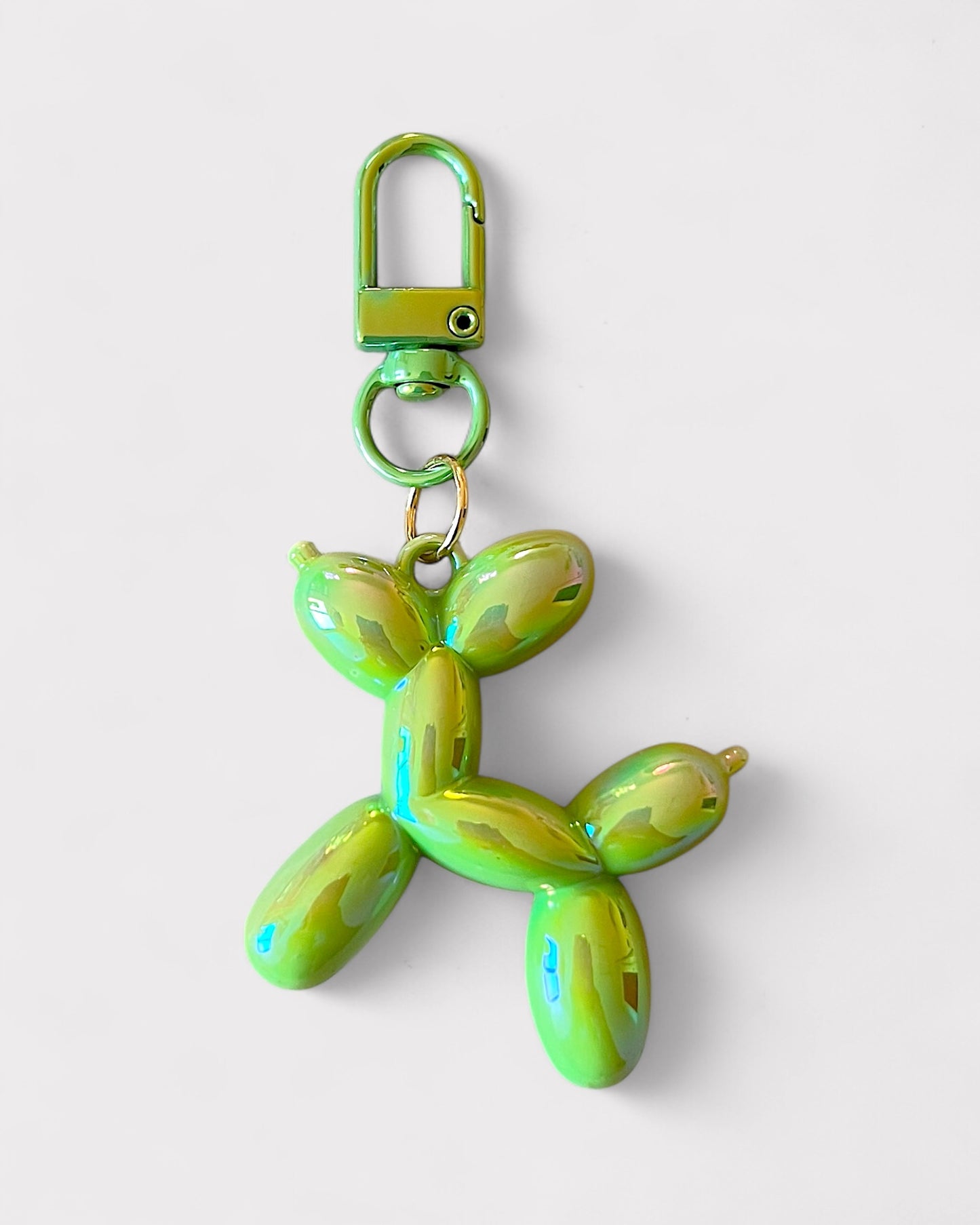 Metallic Green balloon dog charm