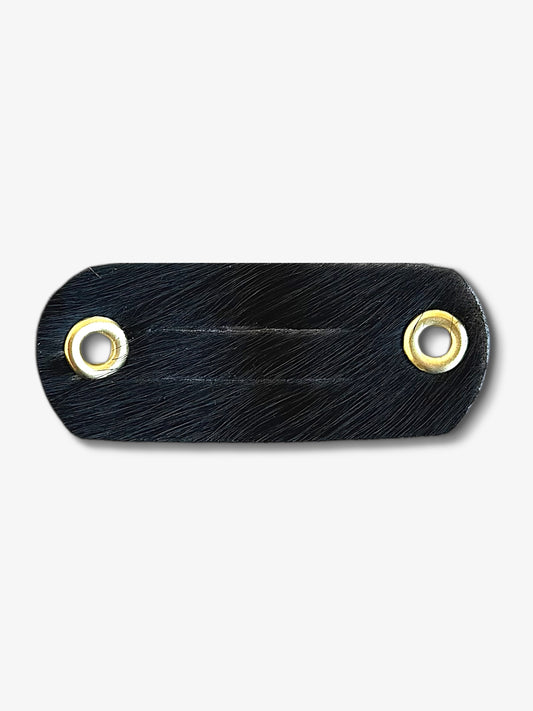 Black cowhide pen holder