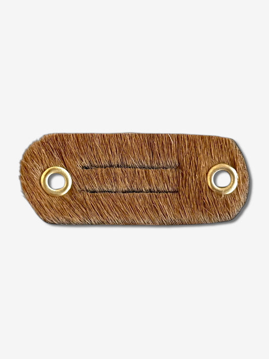 Blonde cowhide pen holder