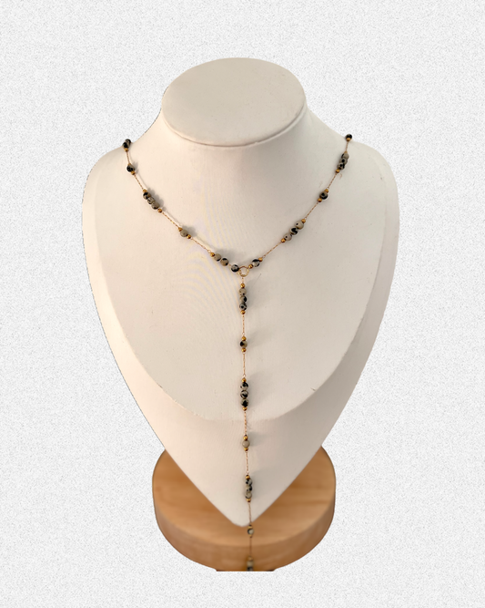 Tiger eye drop necklace