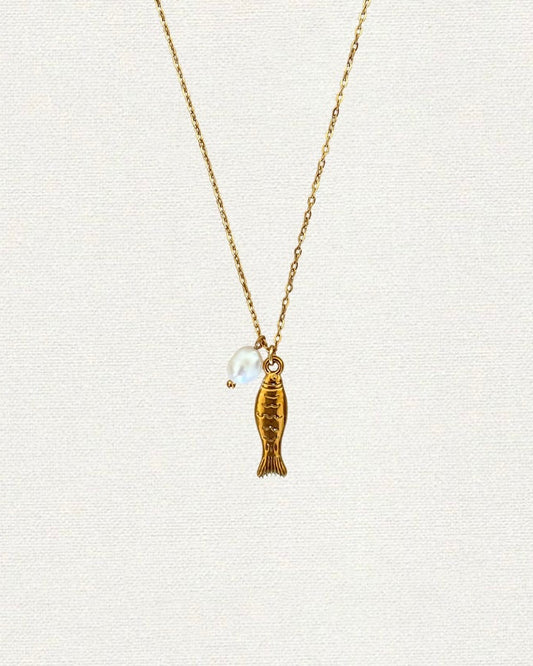 small fish necklace