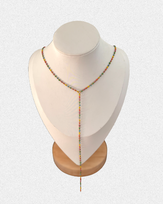 Multicolored drop necklace