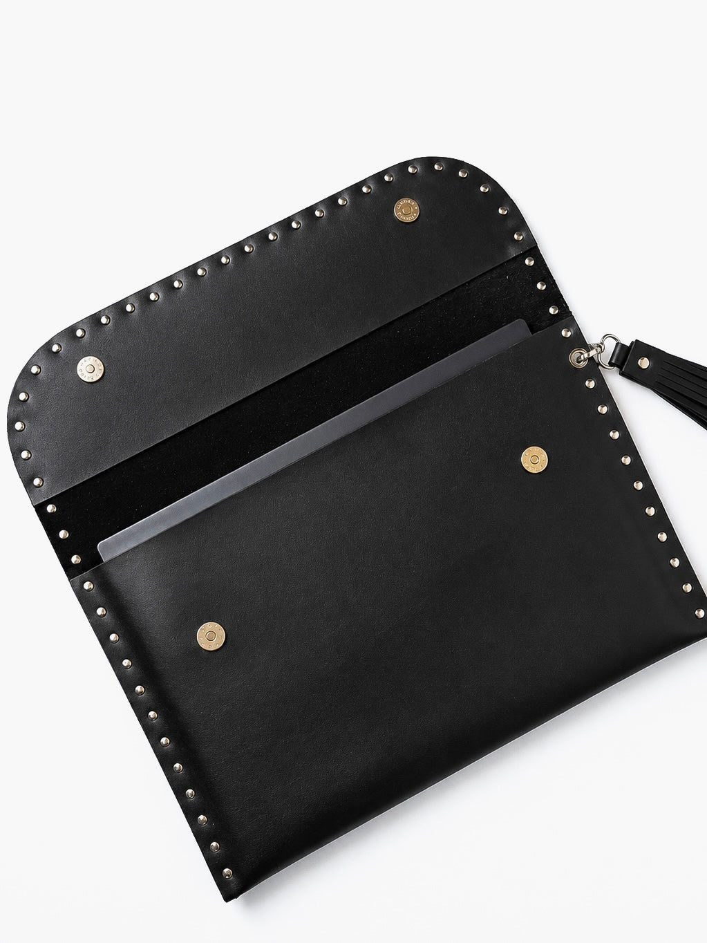Black Leather Laptop Sleeve