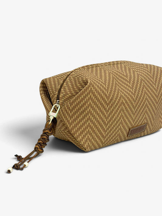 Desert weave vanity pouch