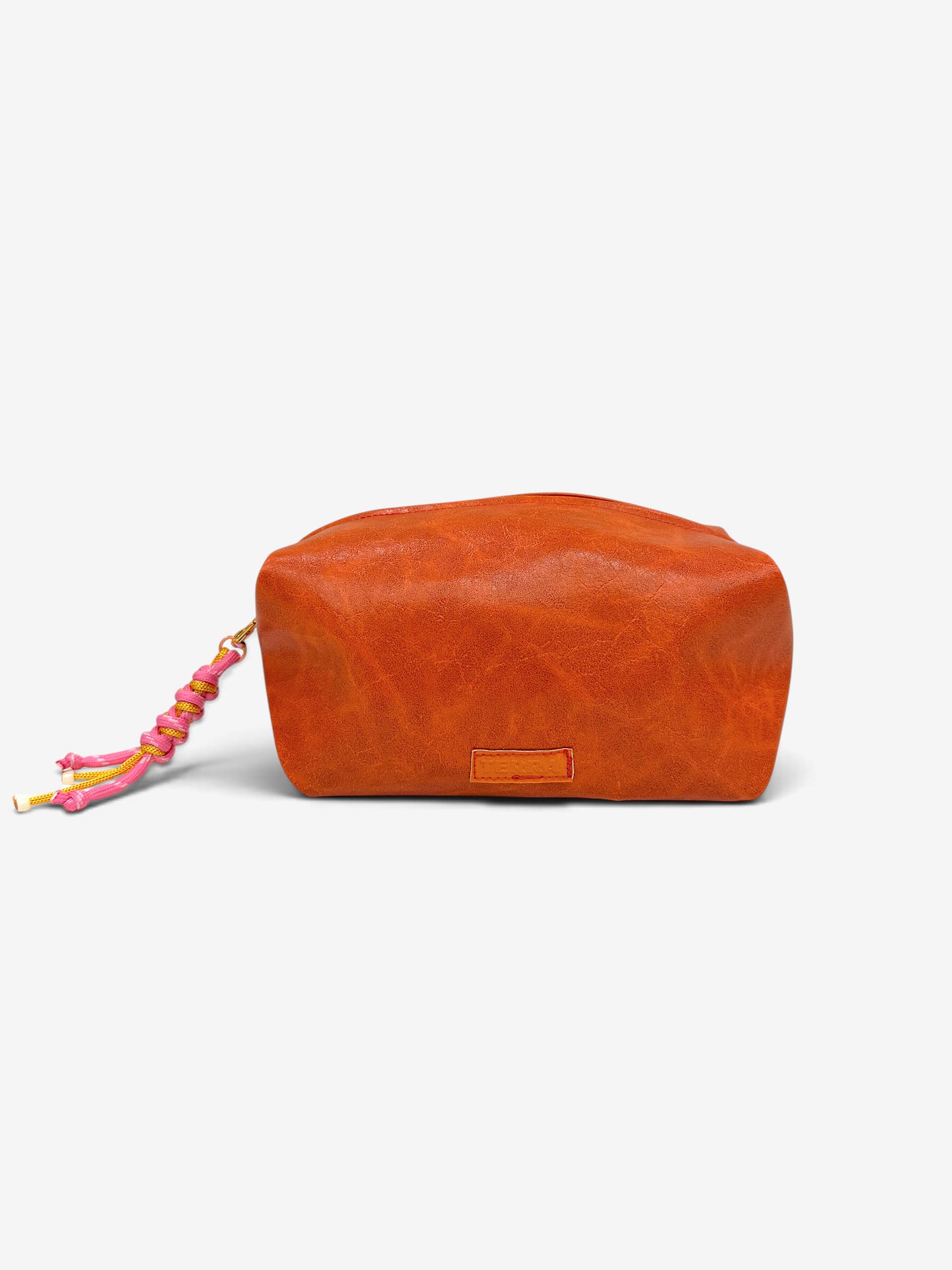 Orange vanity pouch