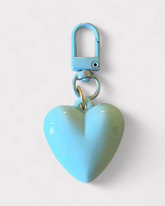 Blue bubbly heart charm