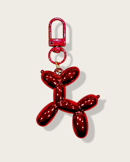Metallic red balloon dog