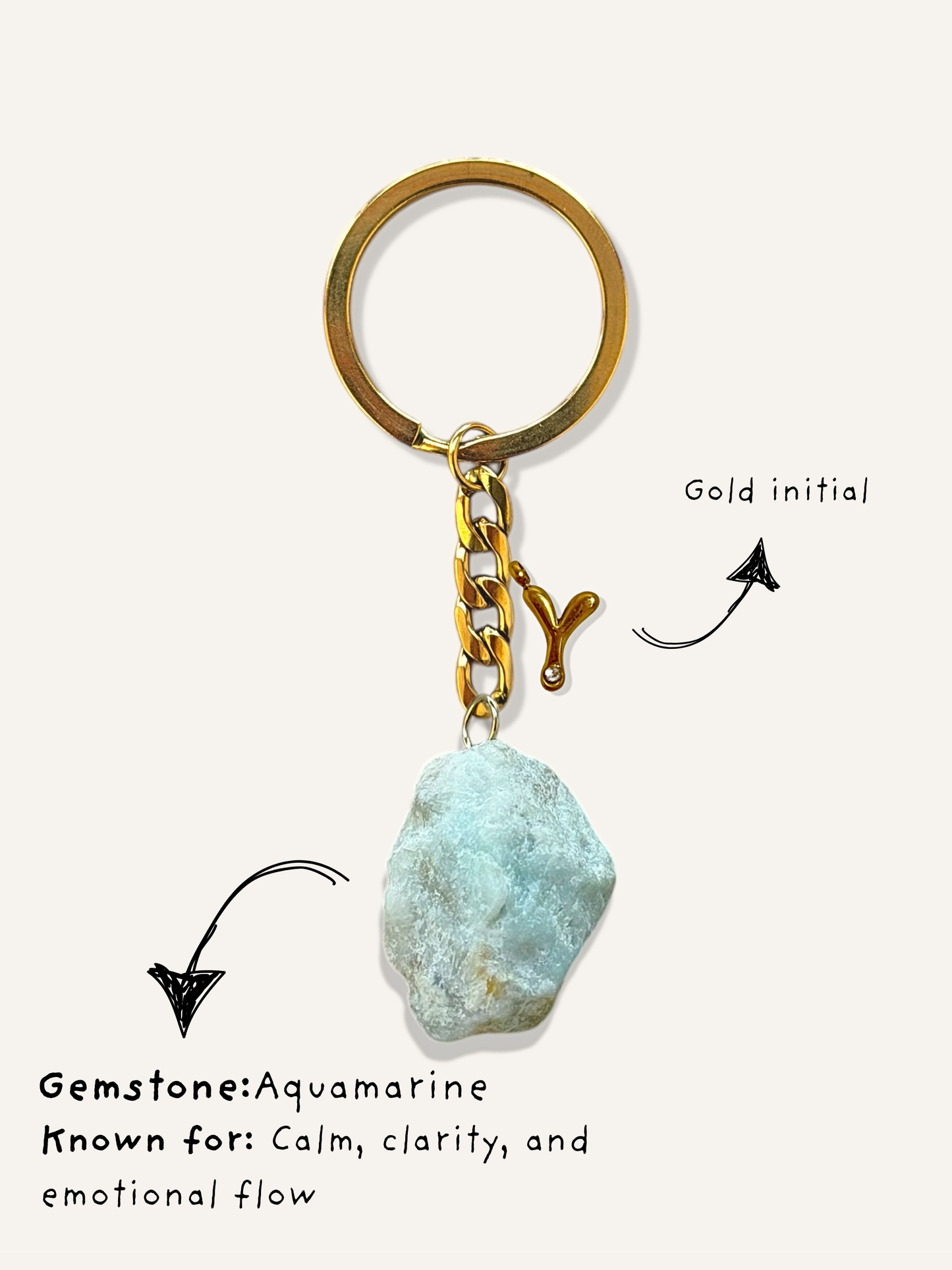 Aquamarine keychains