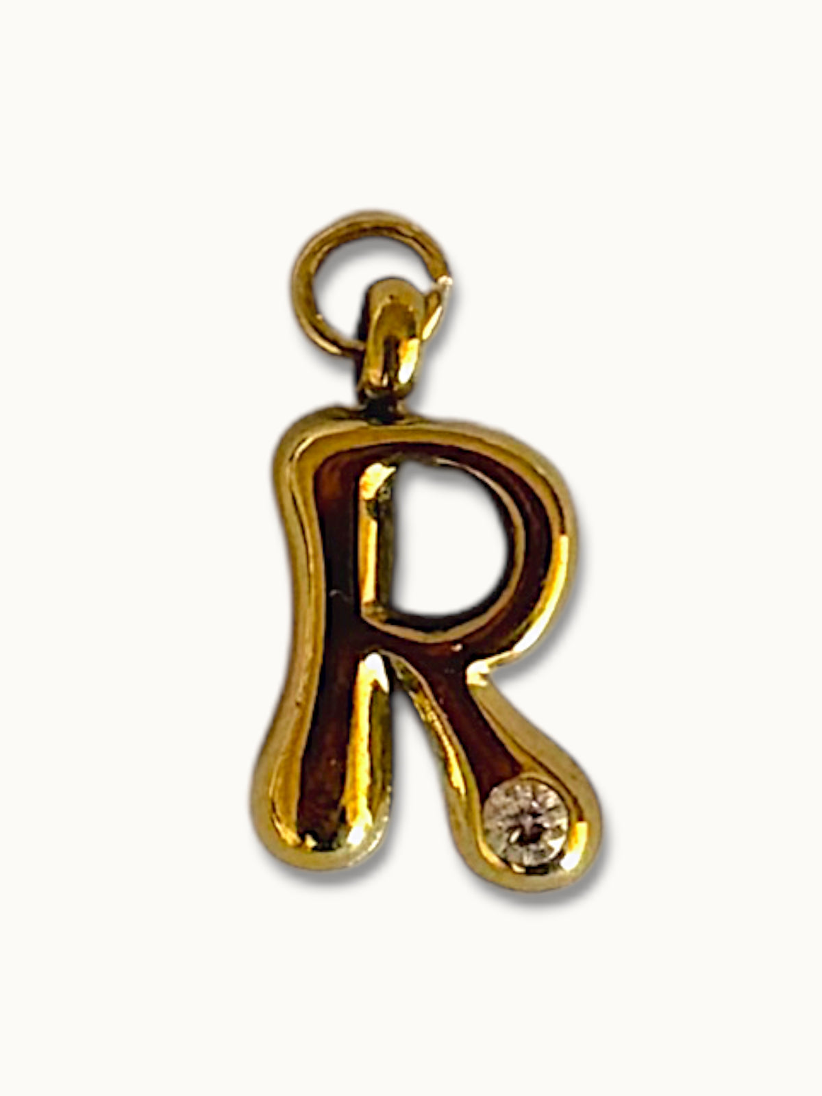 Initial Charm – R – Stainless Steel