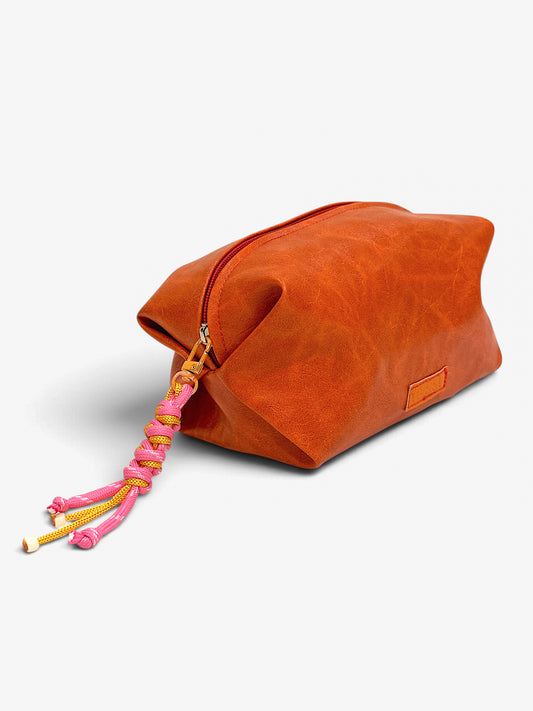 Orange vanity pouch
