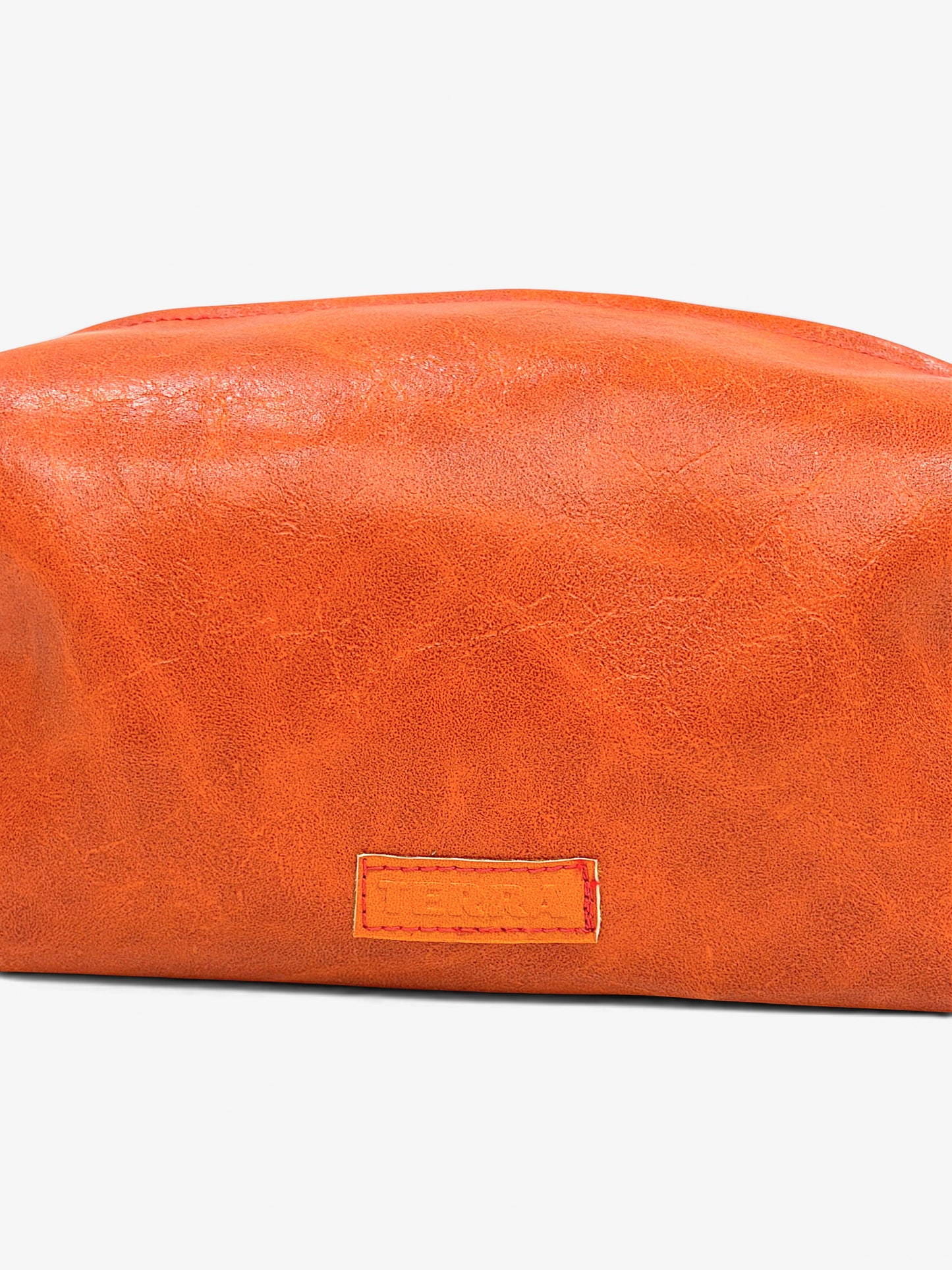 Orange vanity pouch