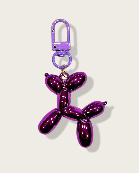 Metalic purple balloon dog