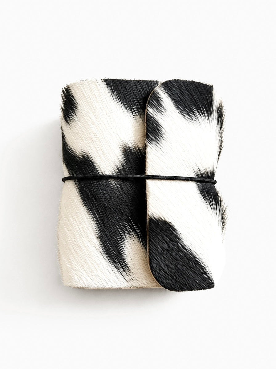 Black & white Cowhide mini Journal