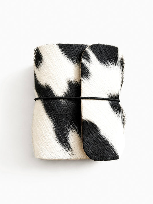 Black & white Cowhide mini Journal