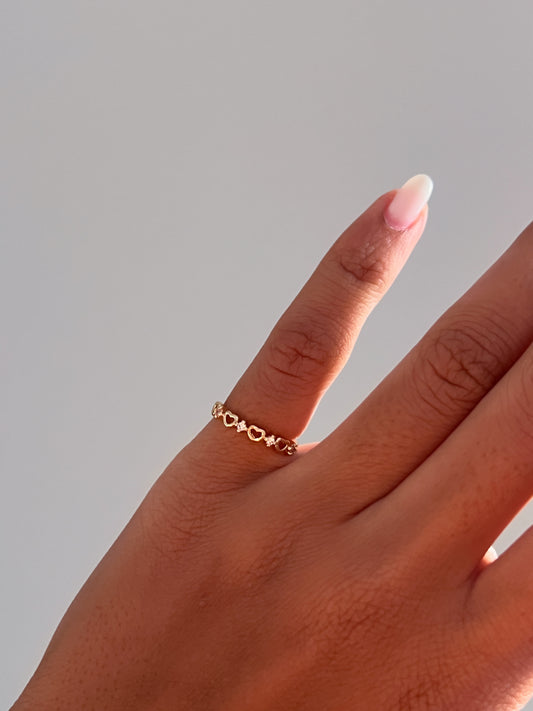 Hearts pinky ring II