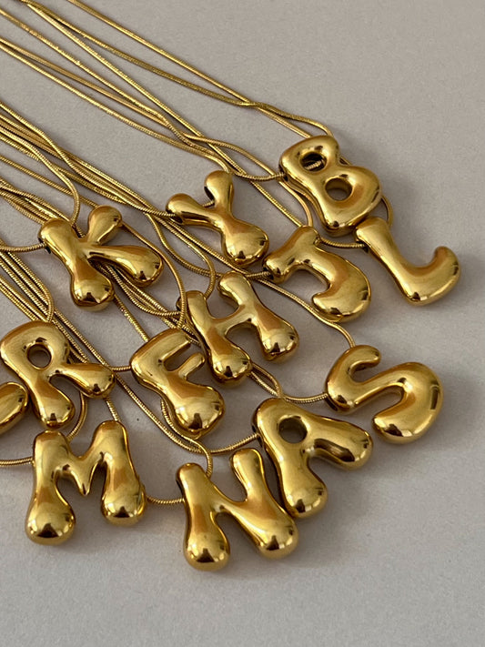 Bubbly initials