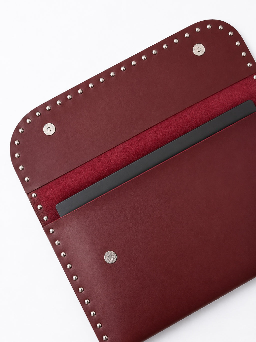 Burgundy Leather Laptop Sleeve