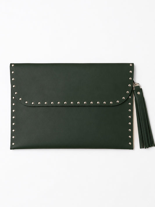 Olive Leather Laptop Sleeve