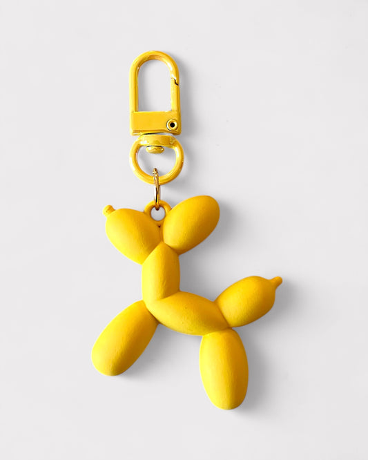 Matte yellow balloon dog charm
