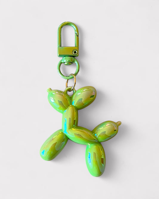 Metallic Green balloon dog charm