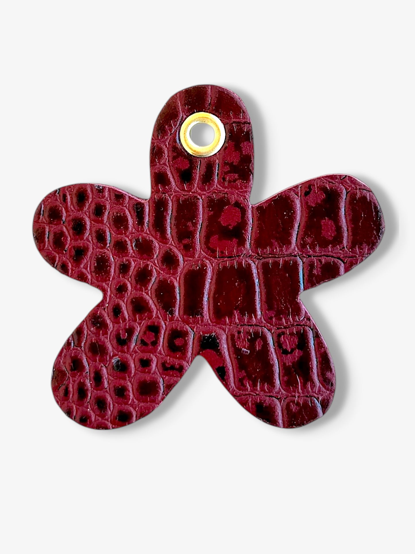 Daisy Leather Charm