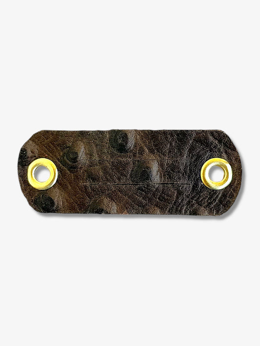 Dotted dark brown  pen holder