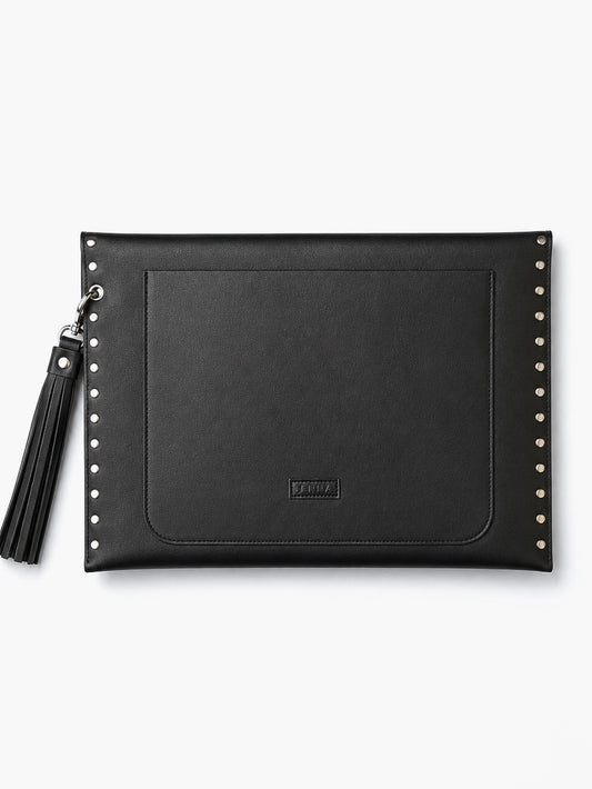 Black Leather Laptop Sleeve