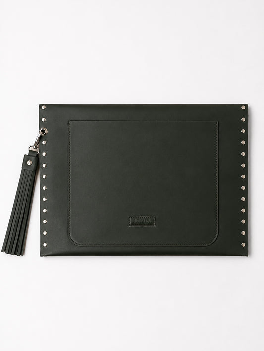 Olive Leather Laptop Sleeve