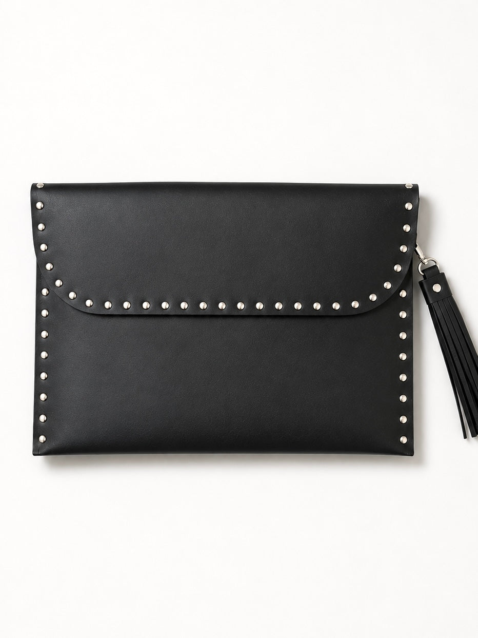 Black Leather Laptop Sleeve